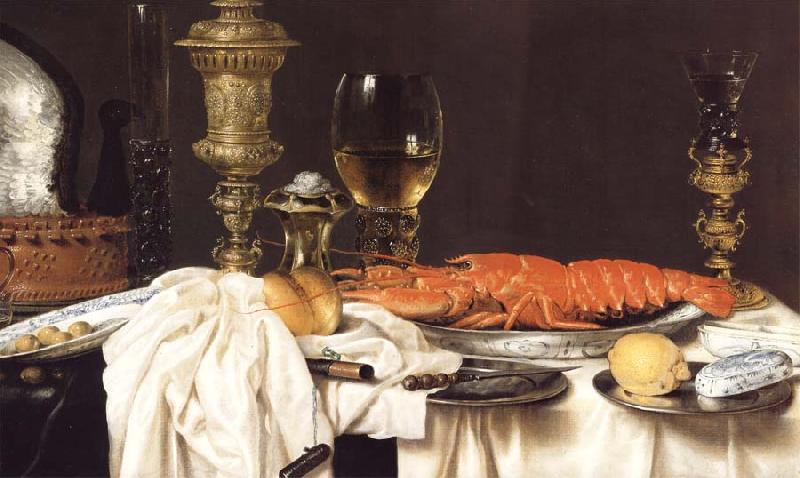Willem Claesz Heda Detail of Still Life with a Lobster oil painting image